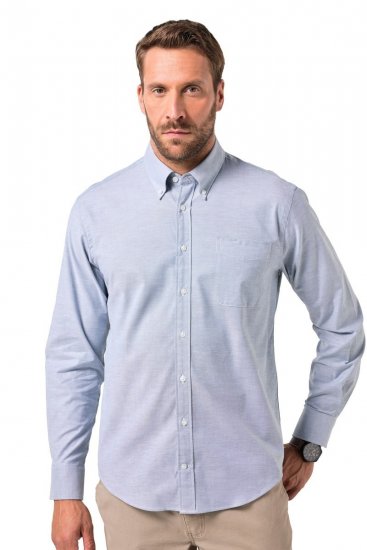 JP1880 Oxford Shirt Flexnamic Long Sleeve Ash Turquoise - Skjortor - Stora skjortor - 2XL-8XL