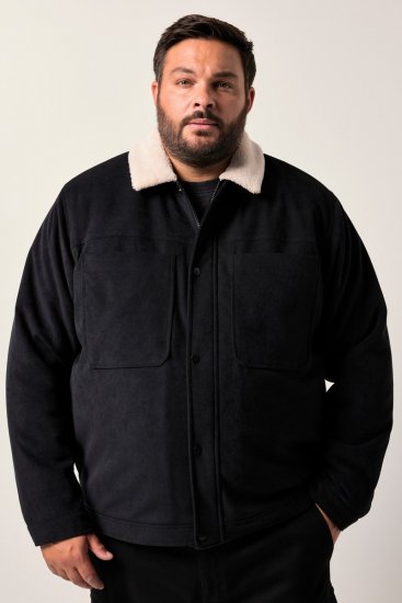 Men+ 545 Jacka med teddykrage Svart - Jackor - Stora jackor - 2XL-12XL