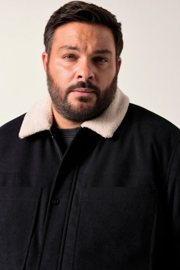 Men+ 545 Jacka med teddykrage Svart - Jackor - Stora jackor - 2XL-12XL