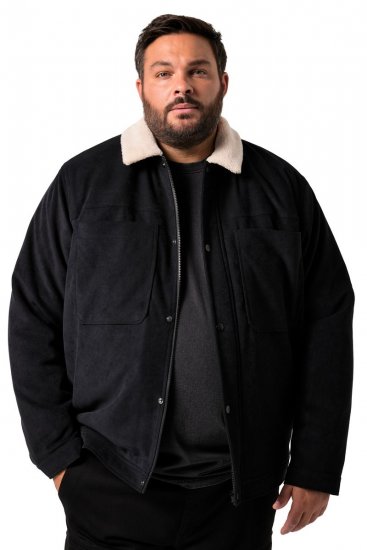 Men+ 545 Jacka med teddykrage Svart - Jackor - Stora jackor - 2XL-12XL
