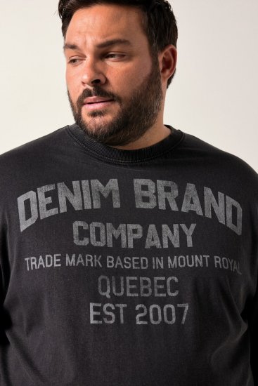 Men+ 612 Långärmad T-shirt Denim Brand Company Svart - T-shirts - Stora T-shirts - 2XL-14XL