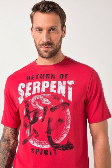 JP1880 T-Shirt Short Sleeve Serpent Red - T-shirts - Stora T-shirts - 2XL-14XL