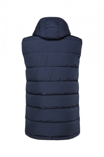 Men+ 433 Quiltad väst med huva Mörkblå - Jackor - Stora jackor - 2XL-12XL