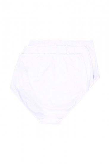 Ulla Popken 842435 Trosor med hög midja 3-pack Vit - Trosor - 