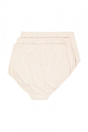 Ulla Popken 842435 Trosor med hög midja 3-pack Beige - Trosor - 