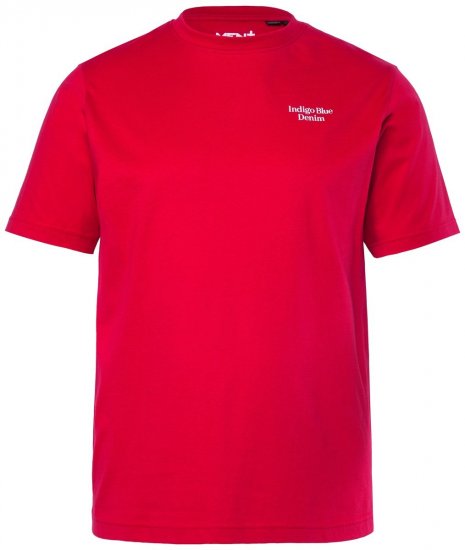 Men+ 500 T-shirt Indigo Blue Denim Mörkröd - T-shirts - Stora T-shirts - 2XL-14XL