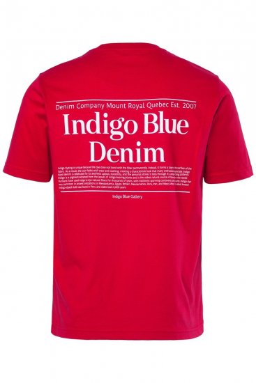 Men+ 500 T-shirt Indigo Blue Denim Mörkröd - T-shirts - Stora T-shirts - 2XL-14XL