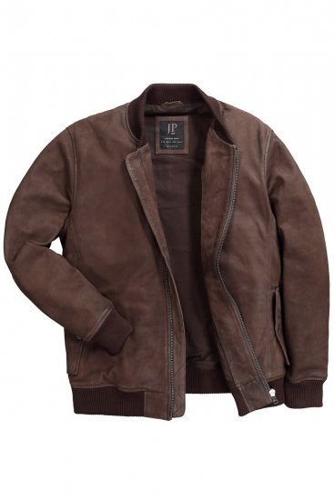 JP1880 Jacket Buffed Nubuck Lamb Leather Brown - Jackor - Stora jackor - 2XL-12XL