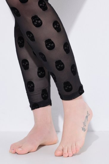 Ulla Popken 842886 Mönstrade strumpleggings Svart - Strumpbyxor & strumpor - 