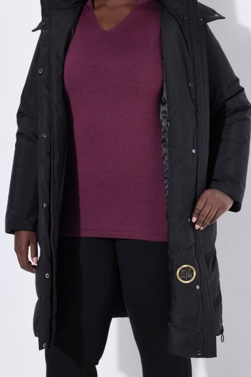 Ulla Popken SYMPATEX Triple Function Coat Black - Kappor - Kappor i stora storlekar