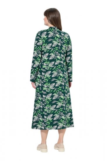 Ulla Popken 843496 Mönstrad sweatklänning Korall - Sweatklänningar - 