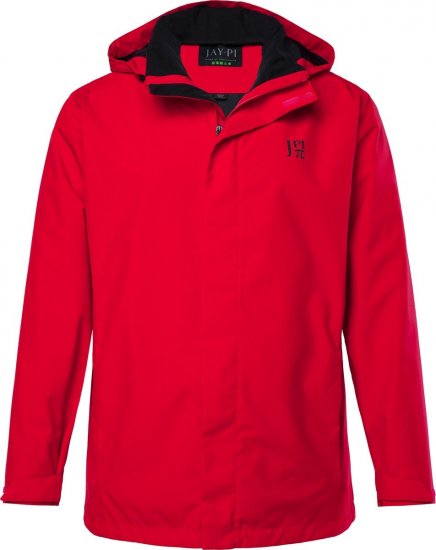 Jay-Pi 844210 Regnjacka med hopvikbar huva Salsaröd - Jackor - Stora jackor - 2XL-12XL