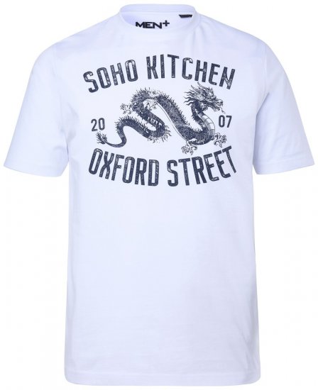 Men+ 298 T-shirt Soho Kitchen Vit - T-shirts - Stora T-shirts - 2XL-14XL
