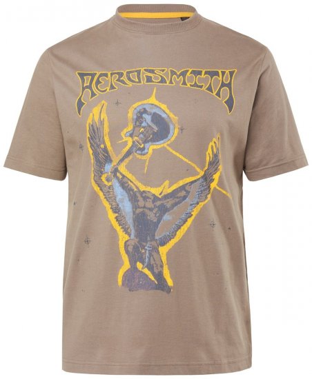 JP1880 844644 Aerosmith T-shirt Mörk taupe - Band T-shirts - Band T-shirts i stora storlekar
