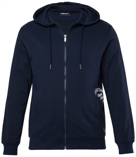 Men+ 957 Hoodie med dragkedja Mörkblå - Tröjor & hoodies - Stora hoodies & tröjor - 2XL-14XL