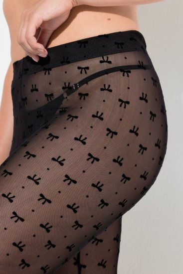 Ulla Popken 844970 Mönstrade strumpleggings Svart - Strumpbyxor & strumpor - 