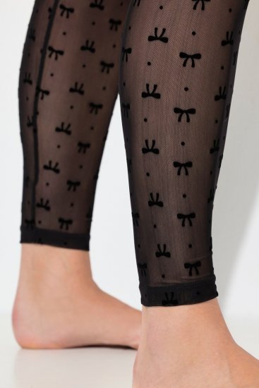 Ulla Popken 844970 Mönstrade strumpleggings Svart - Strumpbyxor & strumpor - 