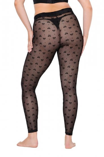 Ulla Popken 844970 Mönstrade strumpleggings Svart - Strumpbyxor & strumpor - 