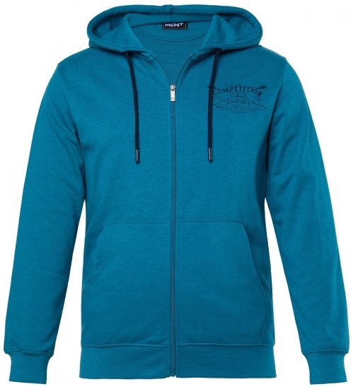 Men+ 973 Hoodie med dragkedja Competition Gråblå - Tröjor & hoodies - Stora hoodies & tröjor - 2XL-14XL