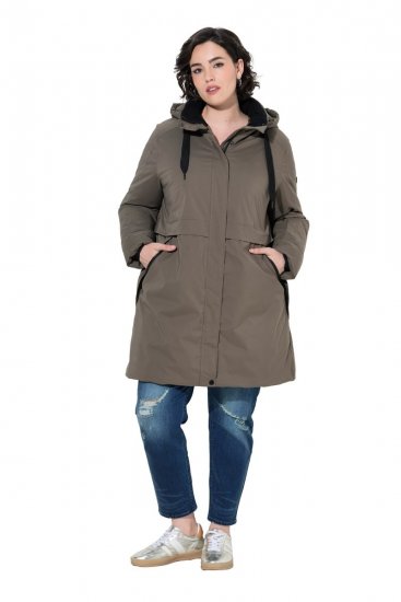 Ulla Popken 845111 Parkas Mörkgrön - Kappor - Kappor i stora storlekar