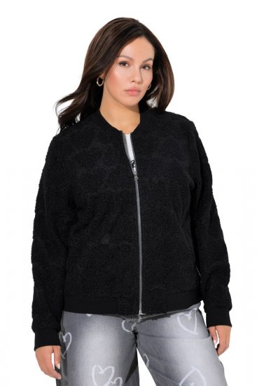 Ulla Popken 845262 Teddyjacka Svart - Jackor - Damjackor i stora storlekar