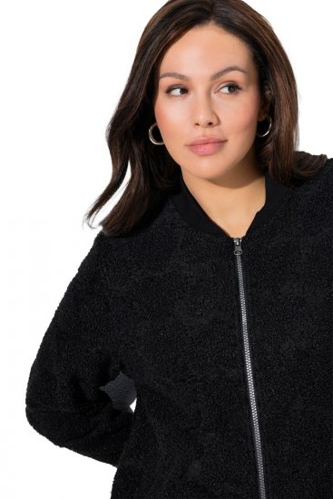 Ulla Popken 845262 Teddyjacka Svart - Jackor - Damjackor i stora storlekar