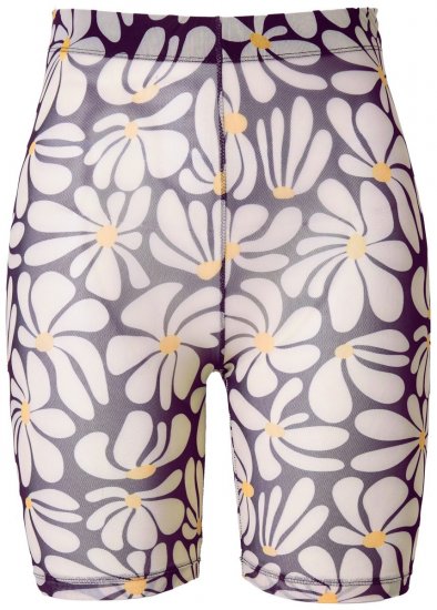 Ulla Popken 845285 Blommiga skavskyddsshorts Svart - Skavskyddsshorts - 