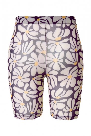 Ulla Popken 845285 Blommiga skavskyddsshorts Svart - Skavskyddsshorts - 