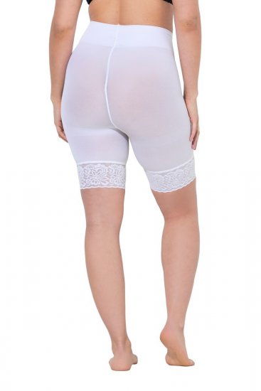 Ulla Popken 845319 Skavskyddsshorts med spets Vit - Skavskyddsshorts - 