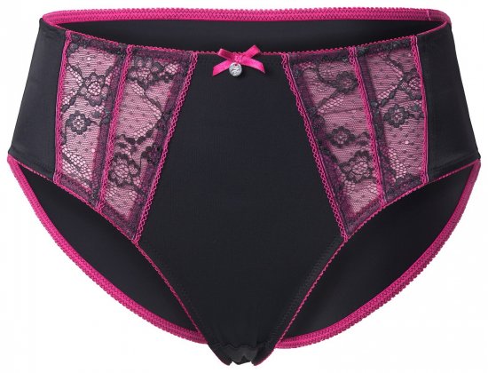 Ulla Popken 845885 Blommiga trosor med spets Rosa - Trosor - 