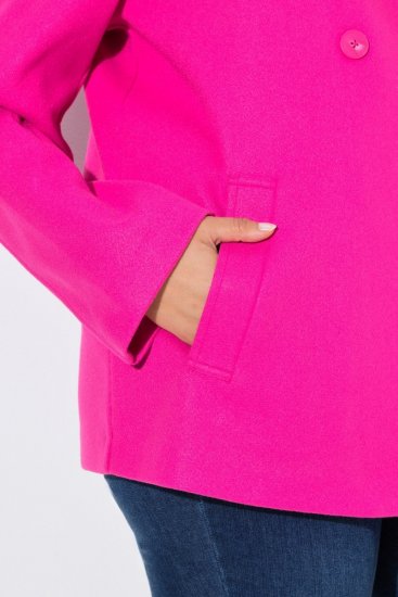 Ulla Popken 846021 Fleecekappa Rosa - Kappor - Kappor i stora storlekar