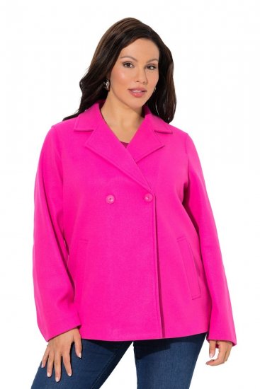 Ulla Popken 846021 Fleecekappa Rosa - Kappor - Kappor i stora storlekar