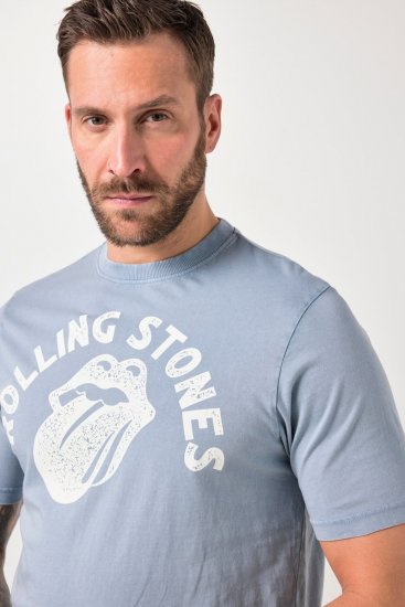 JP1880 846221 Rolling Stones Tongue T-shirt Duvblå - Band T-shirts - Band T-shirts i stora storlekar