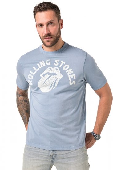 JP1880 846221 Rolling Stones Tongue T-shirt Duvblå - Band T-shirts - Band T-shirts i stora storlekar