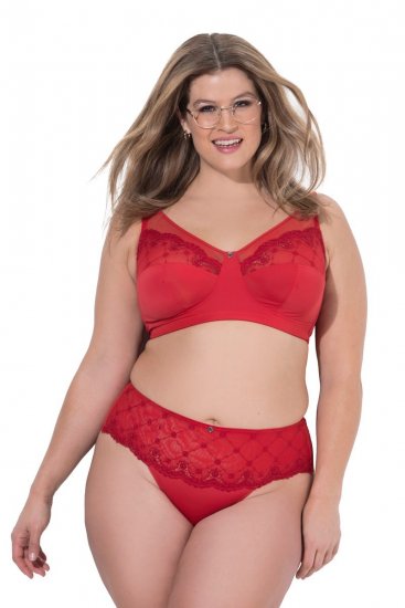 Ulla Popken 846235 Hipstertrosor med spets Röd - Trosor - 