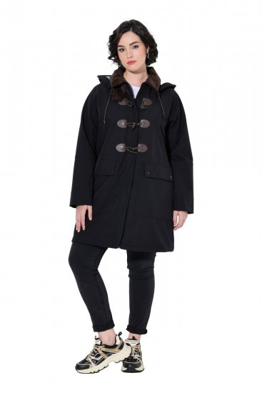 Ulla Popken 846278 Softshellkappa Svart - Kappor - Kappor i stora storlekar