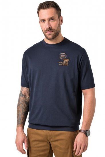 JP1880 846657 T-shirt bellyfit med emblem Mörkblå TALL - TALL T-shirts - T-Shirts för Långa Män