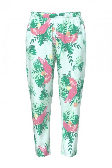 Ulla Popken 846971 Mönstrad pyjamas Ljusgrön - Pyjamas/Loungewear - 