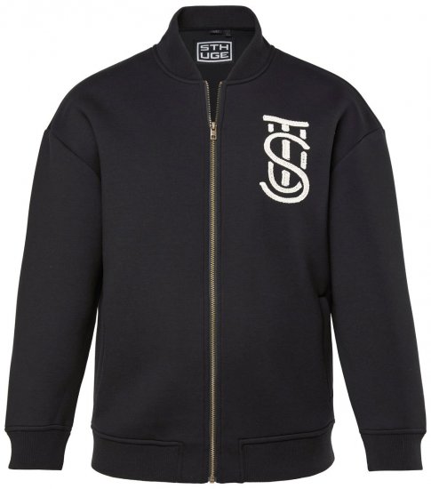 STHUGE 847083 Varsityjacka i scubatyg Svart - Jackor - Stora jackor - 2XL-12XL