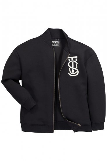 STHUGE 847083 Varsityjacka i scubatyg Svart - Jackor - Stora jackor - 2XL-12XL