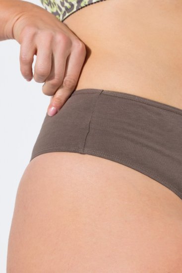 Ulla Popken 848826 Djurmönstrade stringtrosor 3-pack Taupe - Trosor - 