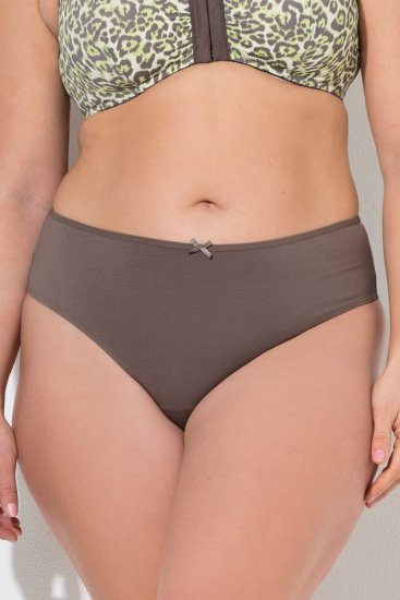 Ulla Popken 848826 Djurmönstrade stringtrosor 3-pack Taupe - Trosor - 