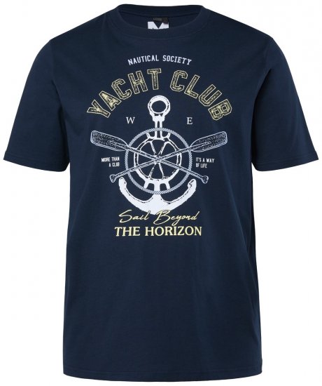 Men+ 958 T-shirt Yacht Club Mörkblå - T-shirts - Stora T-shirts - 2XL-14XL