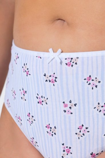 Ulla Popken 849098 Blommiga trosor 5-pack Ljusblå - Trosor - 