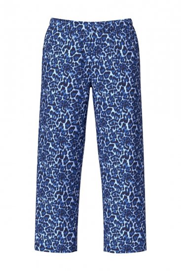 Ulla Popken 849144 Djurmönstrad pyjamas Mörkblå - Pyjamas/Loungewear - 