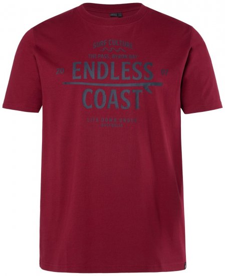 Men+ 448 T-shirt Endless Coast Kopparbrun - T-shirts - Stora T-shirts - 2XL-14XL