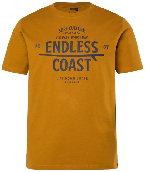 Men+ 448 T-shirt Endless Coast Ljus hasselnöt - T-shirts - Stora T-shirts - 2XL-14XL