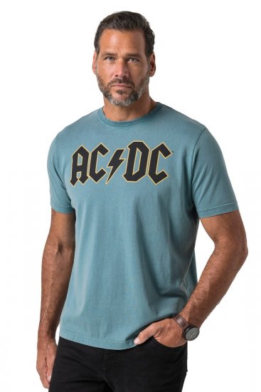 JP1880 849790 AC/DC Classic Logo T-shirt Turkosblå - Band T-shirts - Band T-shirts i stora storlekar