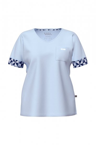 Ulla Popken 849850 Rutig pyjamas Ljusblå - Pyjamas/Loungewear - 