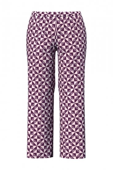 Ulla Popken 849850 Rutig pyjamas Bärröd - Pyjamas/Loungewear - 